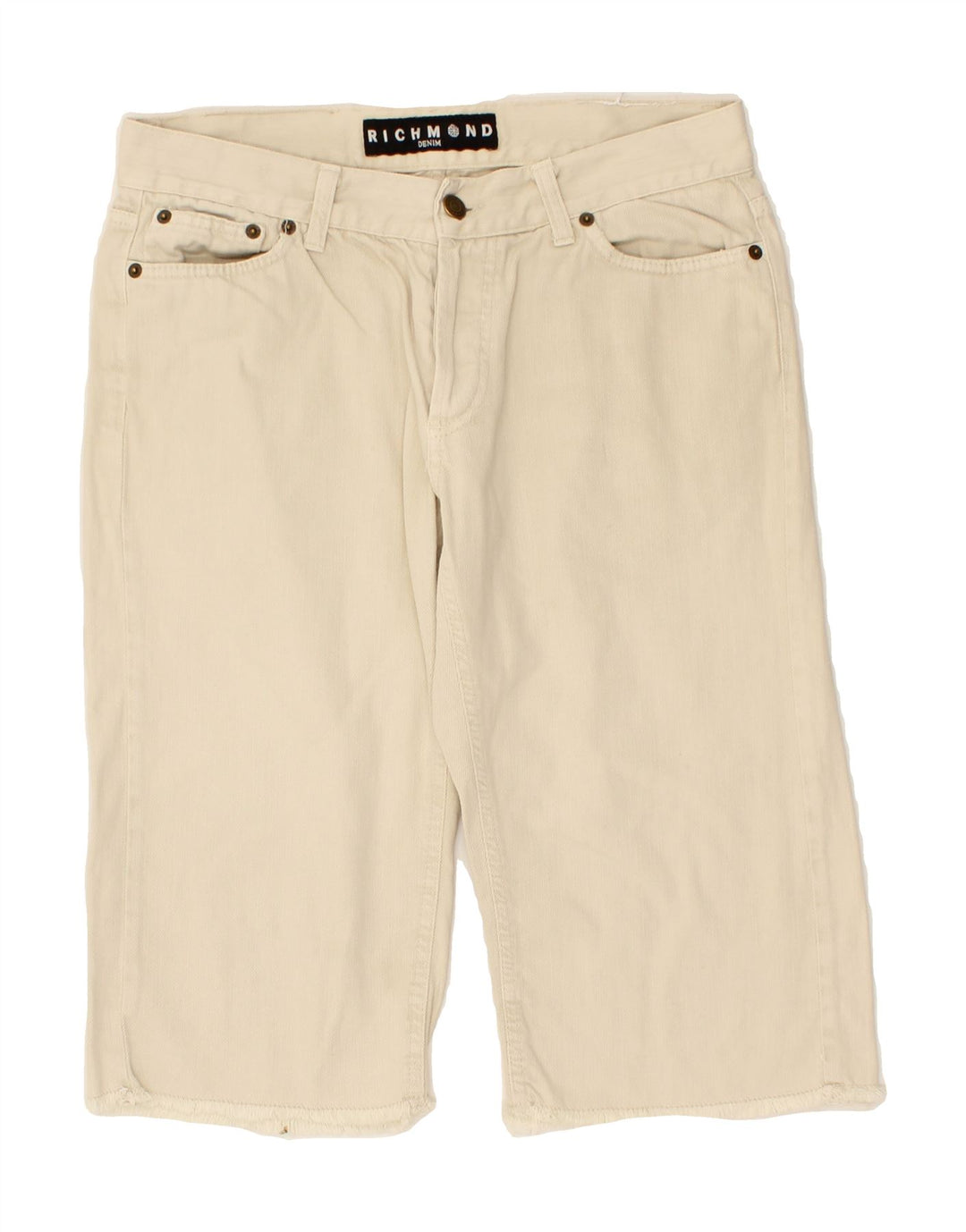 RICHMOND Mens Denim Shorts W30 Medium Beige Vintage Richmond and Second-Hand Richmond from Messina Hembry 