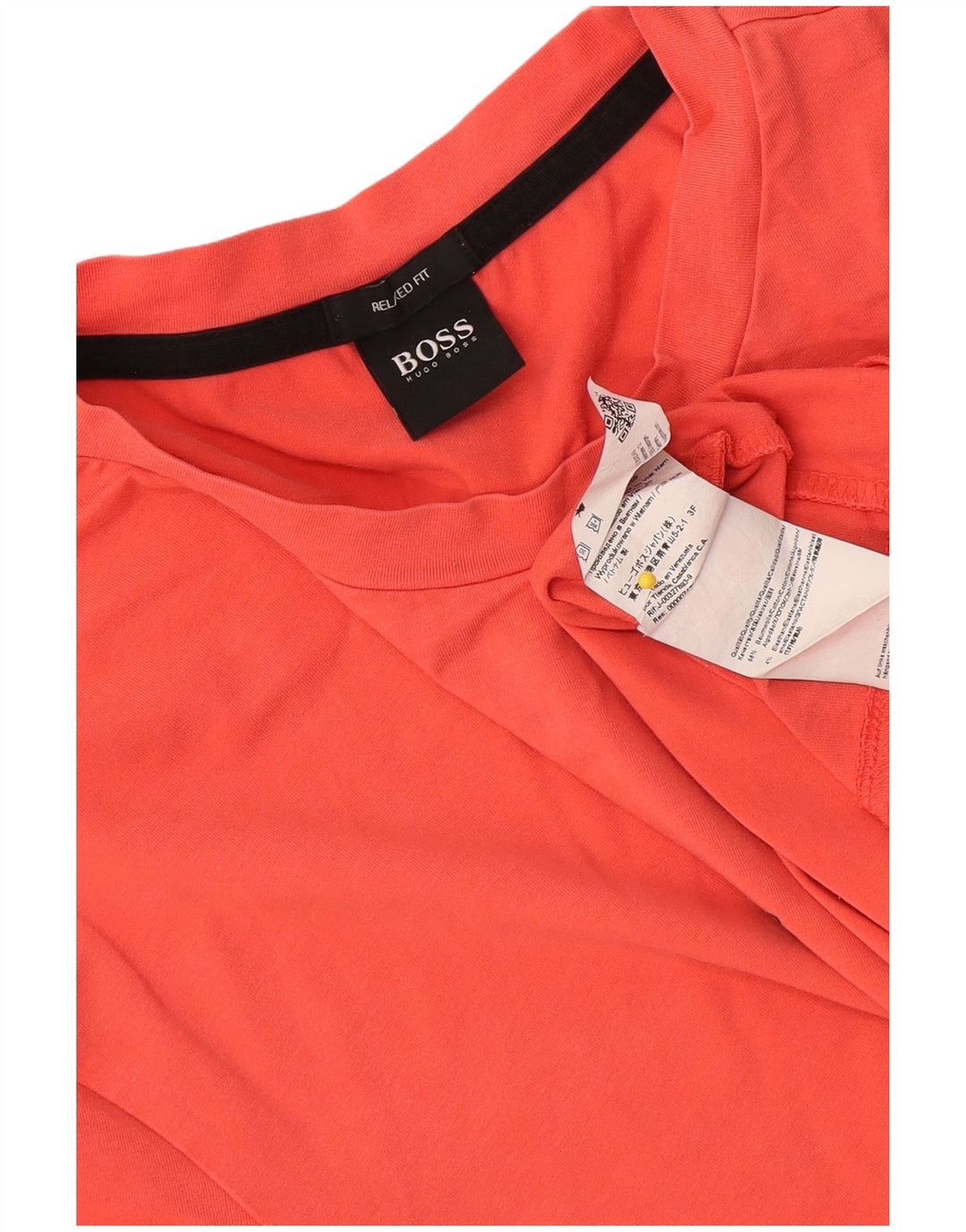 Tricou Hugo Boss pentru bărbați cu croială relaxată Top din bumbac portocaliu mediu