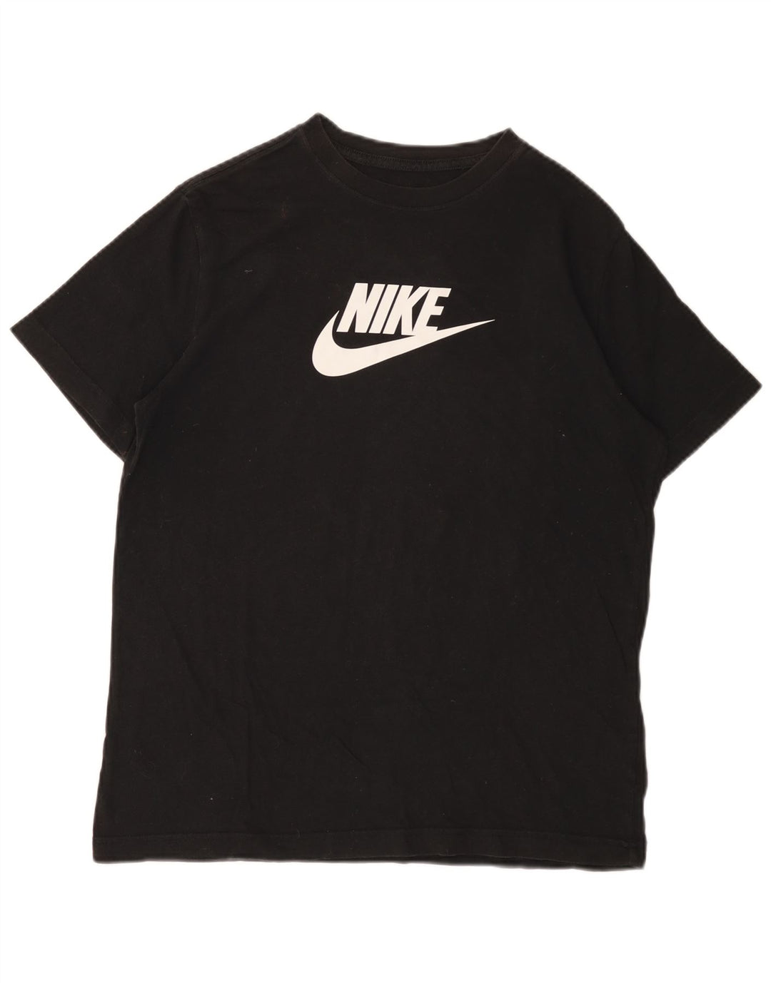 Tricou grafic NIKE pentru fete loose fit Top 13-14 ani XL bumbac negru