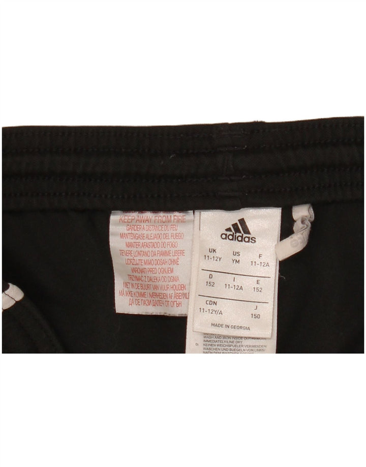 Pantaloni scurți sport Adidas Climalite pentru băieți 11-12 ani poliester negru