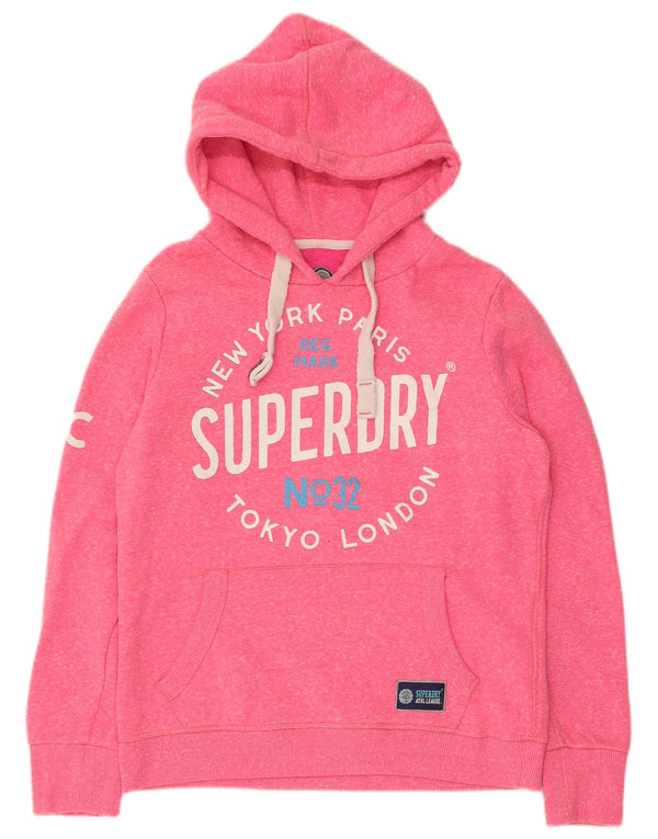 Pulover Superdry pentru damă, cu grafică, UK 14, poliester roz mediu