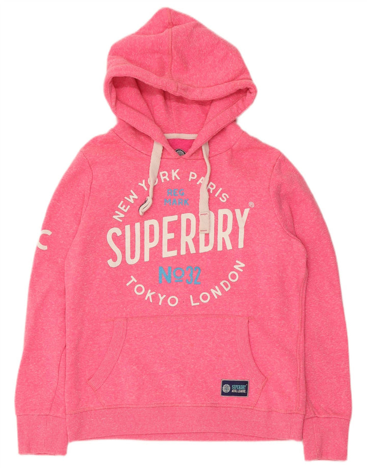 Pulover Superdry pentru damă, cu grafică, UK 14, poliester roz mediu