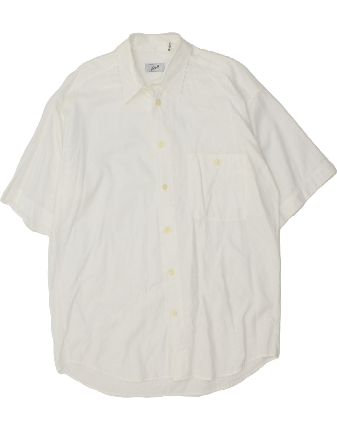 INCOGNITO Mens Short Sleeve Shirt Size 39/40 Medium White Cotton Vintage Incognito and Second-Hand Incognito from Messina Hembry 