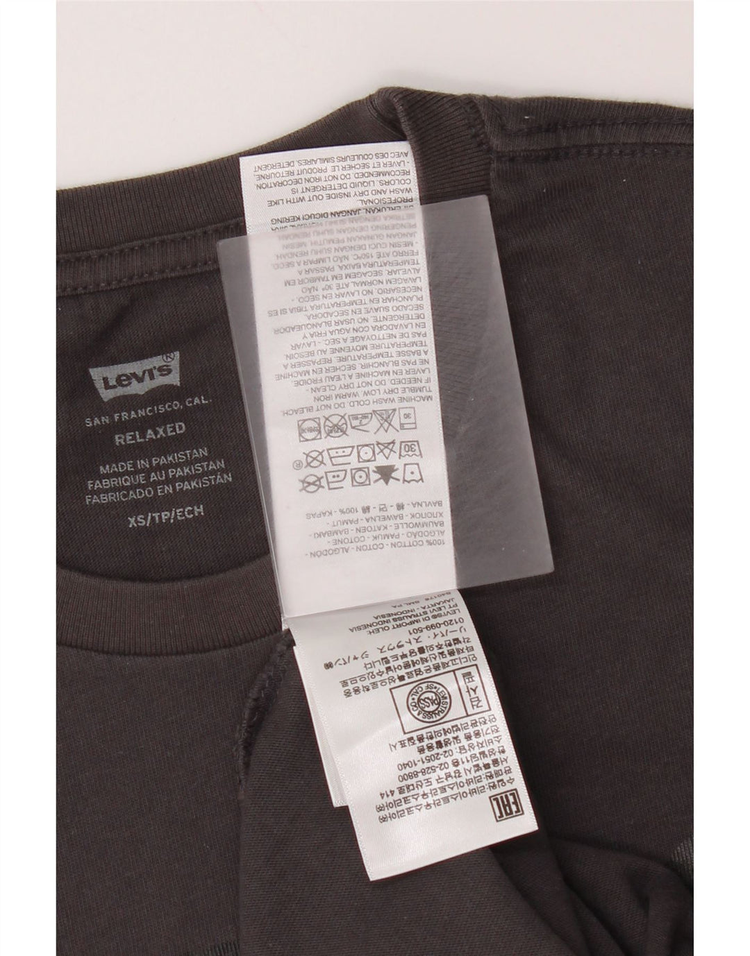 Tricou cu grafic relaxat pentru bărbați Levi's Top XS bumbac gri