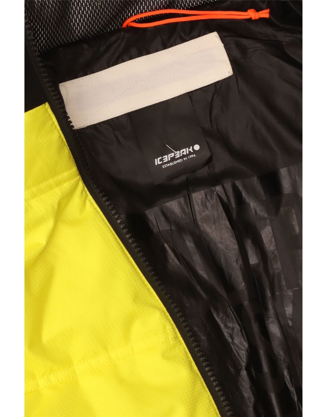 Jachetă căptușită cu glugă pentru bărbați Icepeak UK 38 Medium Yellow Colorblock