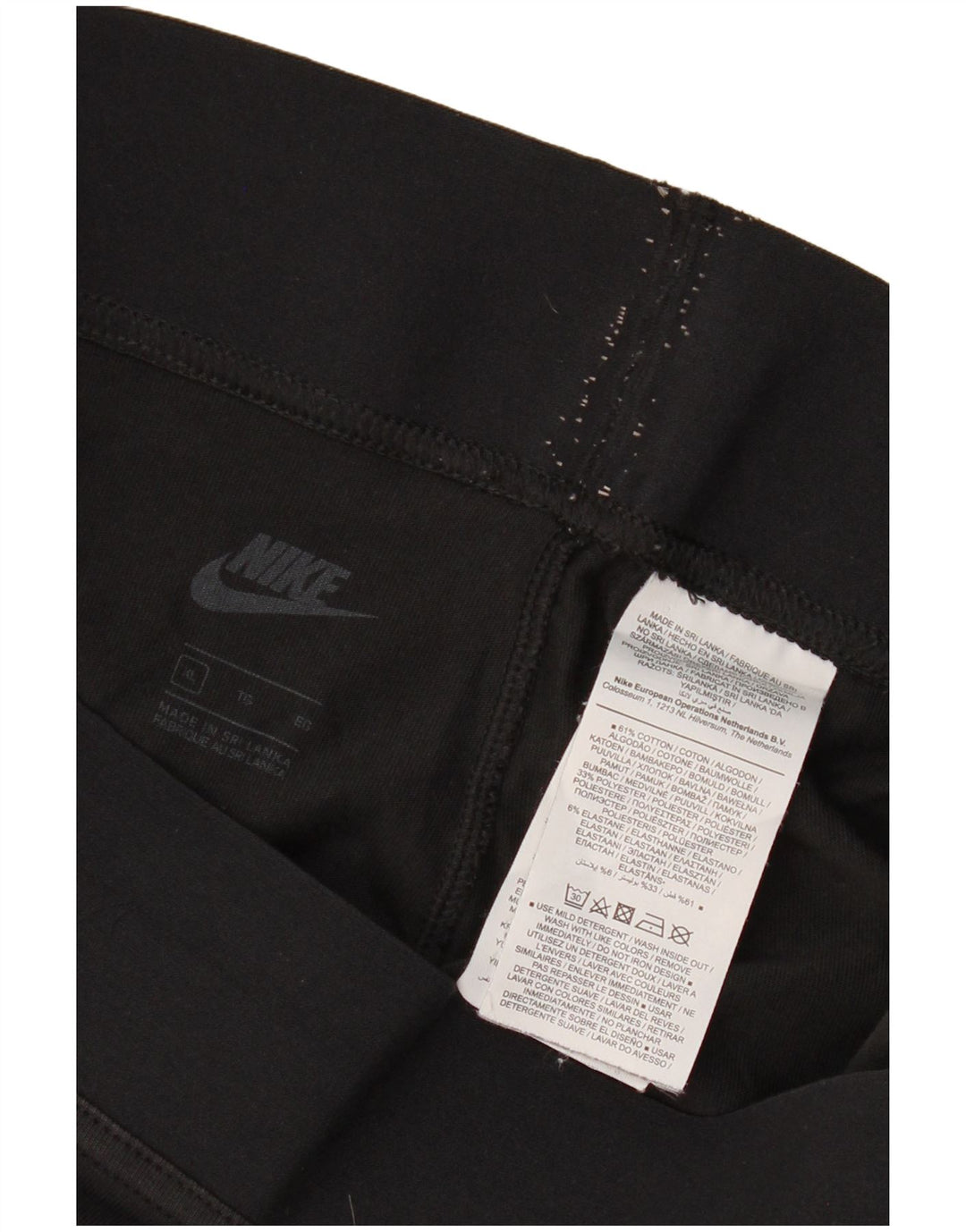 Leggings grafic NIKE pentru femei UK 18 XL bumbac negru
