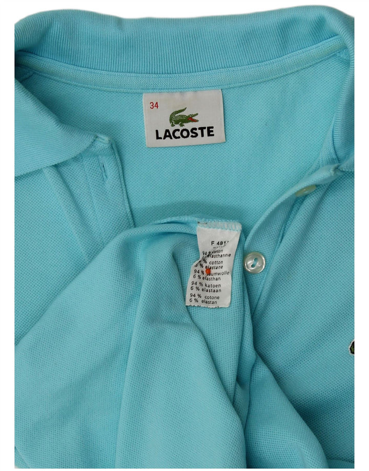Tricou polo Lacoste Femei Mărimea 34 Bumbac albastru mic