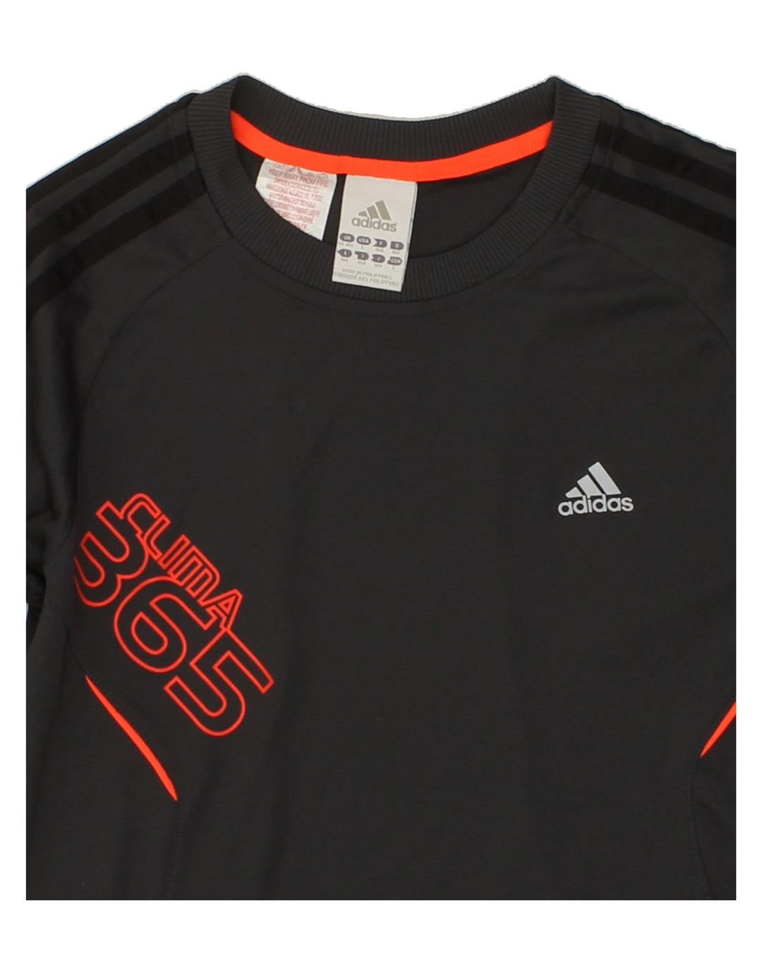 ADIDAS Boys Climalite Graphic T-Shirt Top 13-14 Years Grey Polyester Vintage Adidas and Second-Hand Adidas from Messina Hembry 