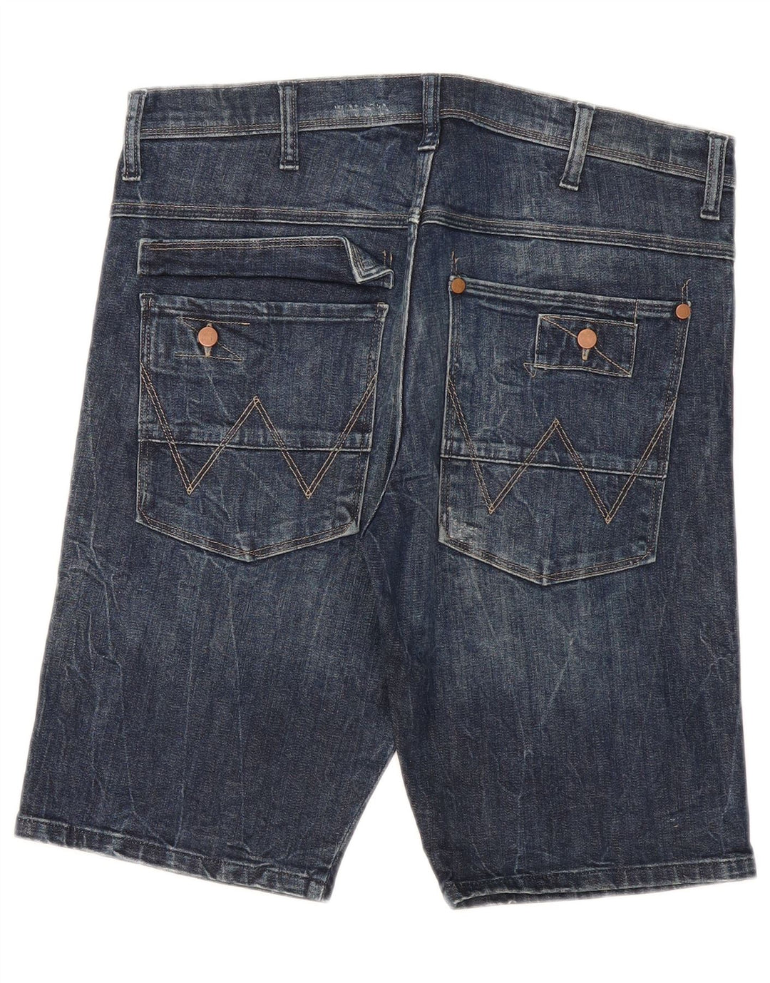 Pantaloni scurți Wrangler Kurt Denim W32, bumbac albastru mediu