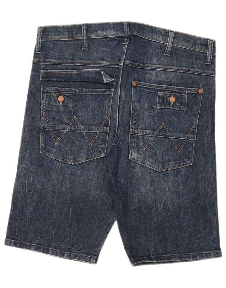 Pantaloni scurți Wrangler Kurt Denim W32, bumbac albastru mediu
