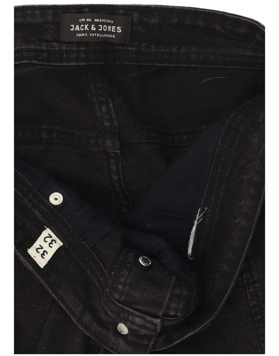 Blugi Jack & Jones Tim Slim pentru bărbați W32 L32 negri