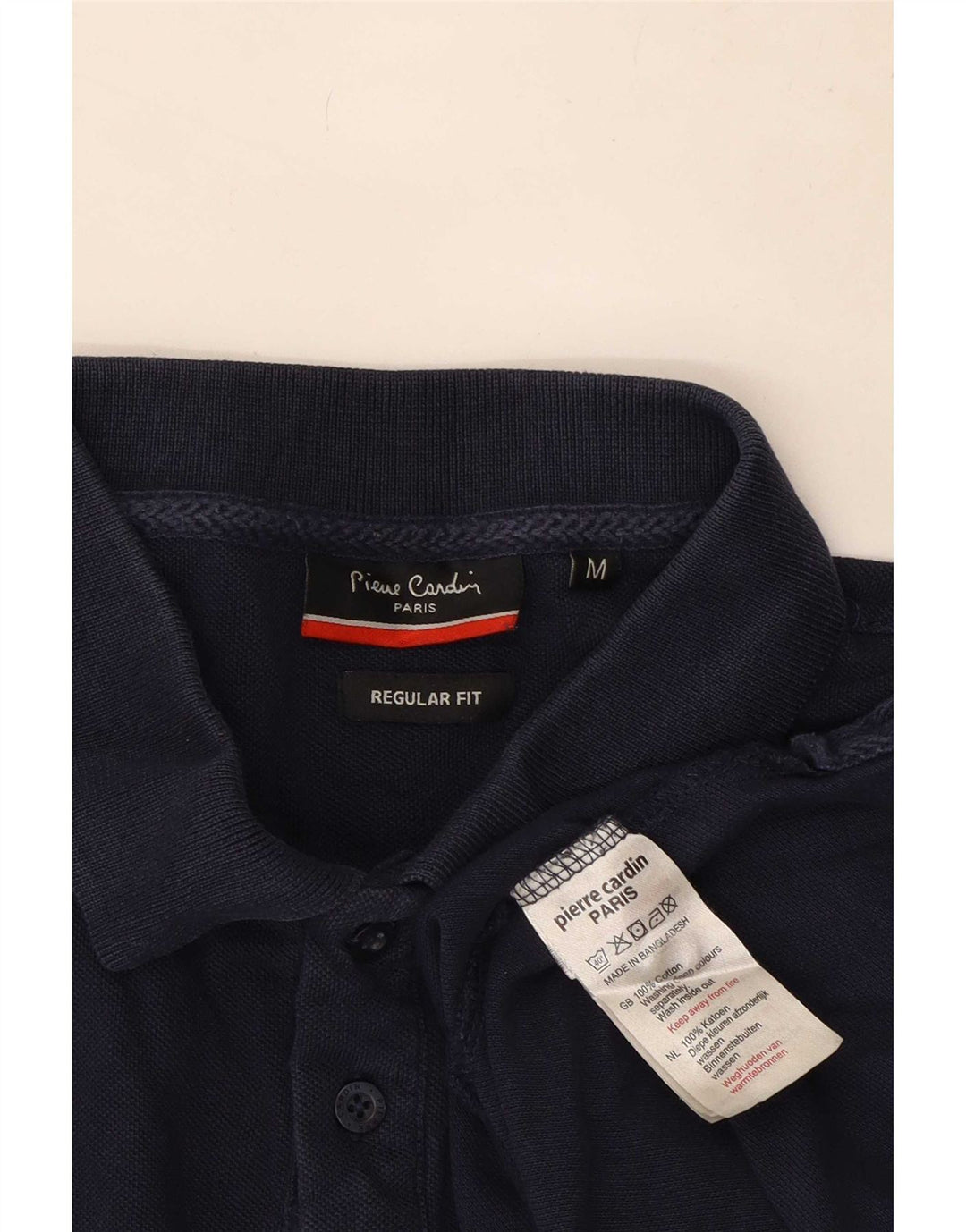 Cămașă polo Pierre Cardin pentru bărbați, cu formă normală, din bumbac albastru bleumarin mediu