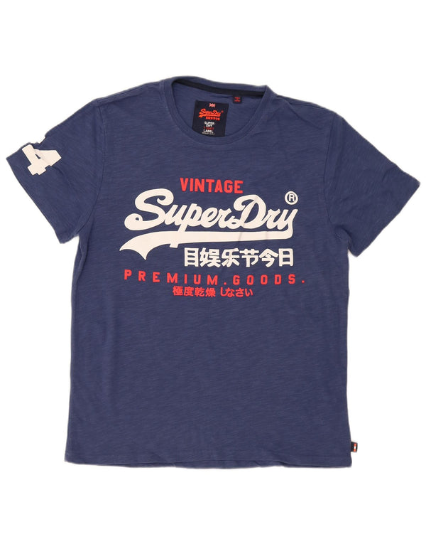 Tricou grafic pentru bărbați Superdry Top 2XL Bumbac albastru