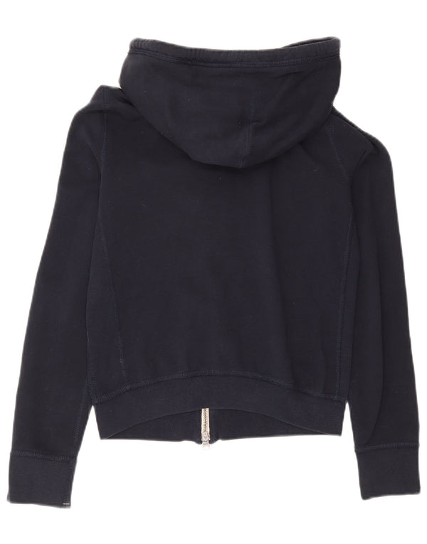 Pulover Abercrombie & Fitch pentru femei Crop Zip Hoodie UK 14 Medium Bleumarin