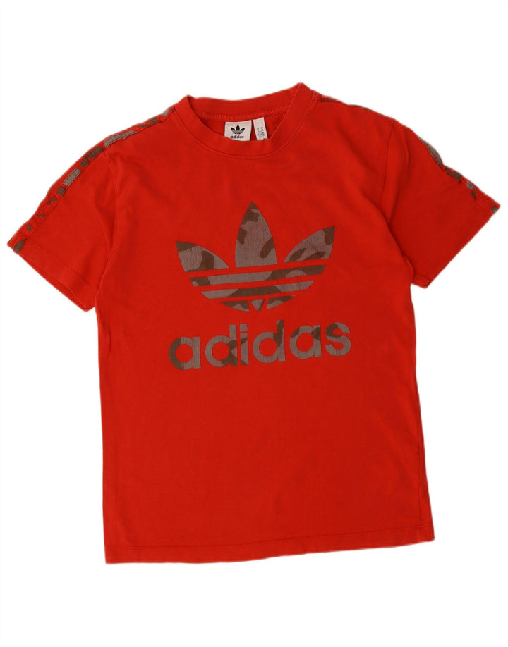 Tricou grafic pentru bărbați Adidas Top, bumbac roșu mediu