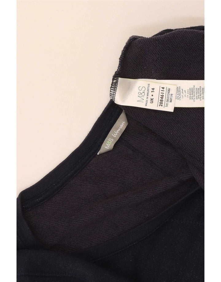 Marks & Spencer Top pentru femei cu mâneci 3/4 UK 14 Medium Bleumarin Viscoză