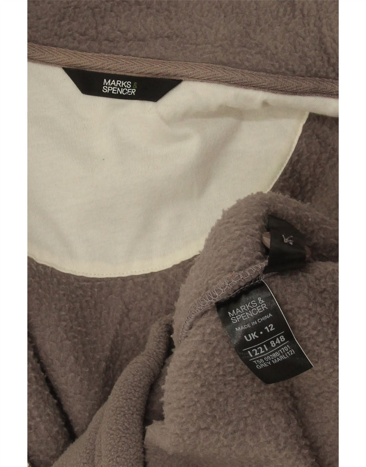 Jachetă fleece supradimensionată pentru femei Marks & Spencer UK 12 Medium Gri Poliester