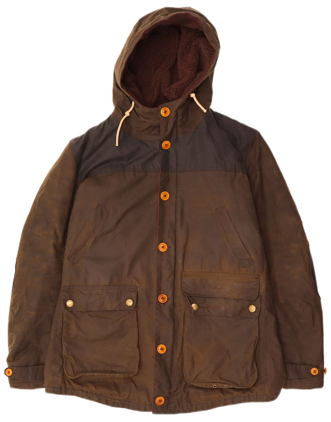 Jachetă pentru bărbați din bumbac cerat cu glugă Barbour UK 40 Maro mare