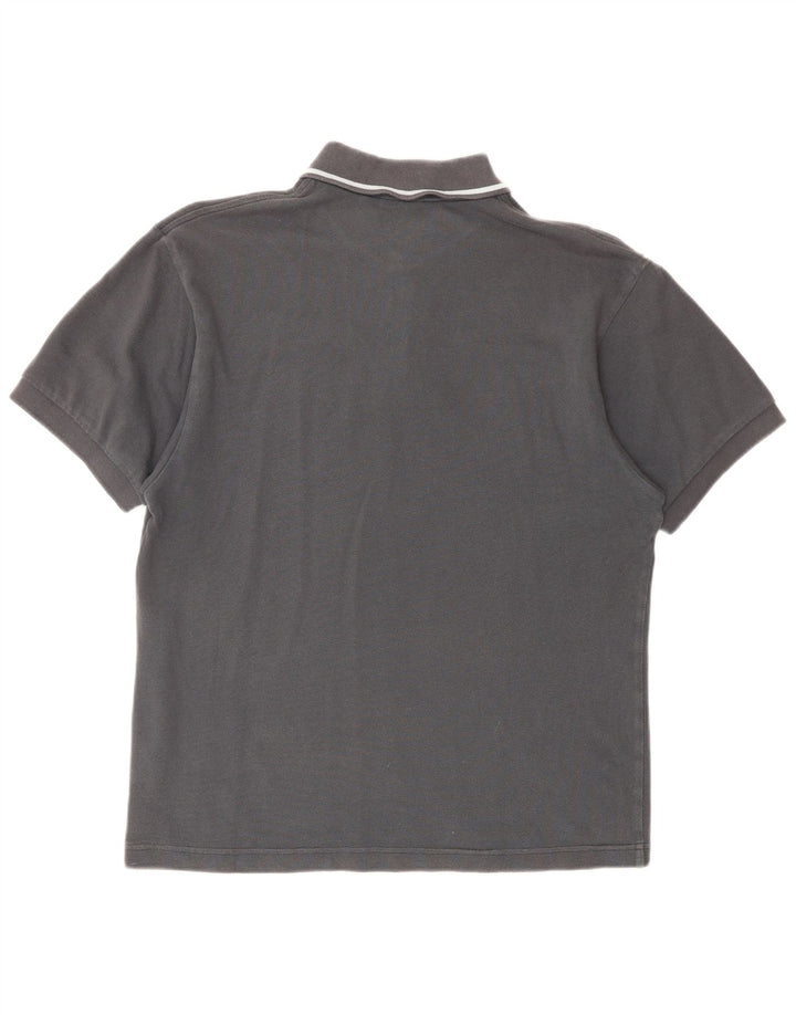 Tricou polo pentru bărbați din bumbac gri mediu