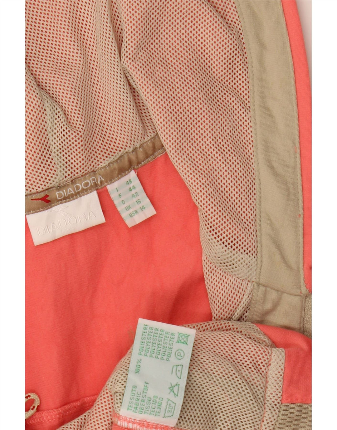 Jachetă de trening pentru femei DIADORA, cu glugă, UK 16, mare, roz Colorblock