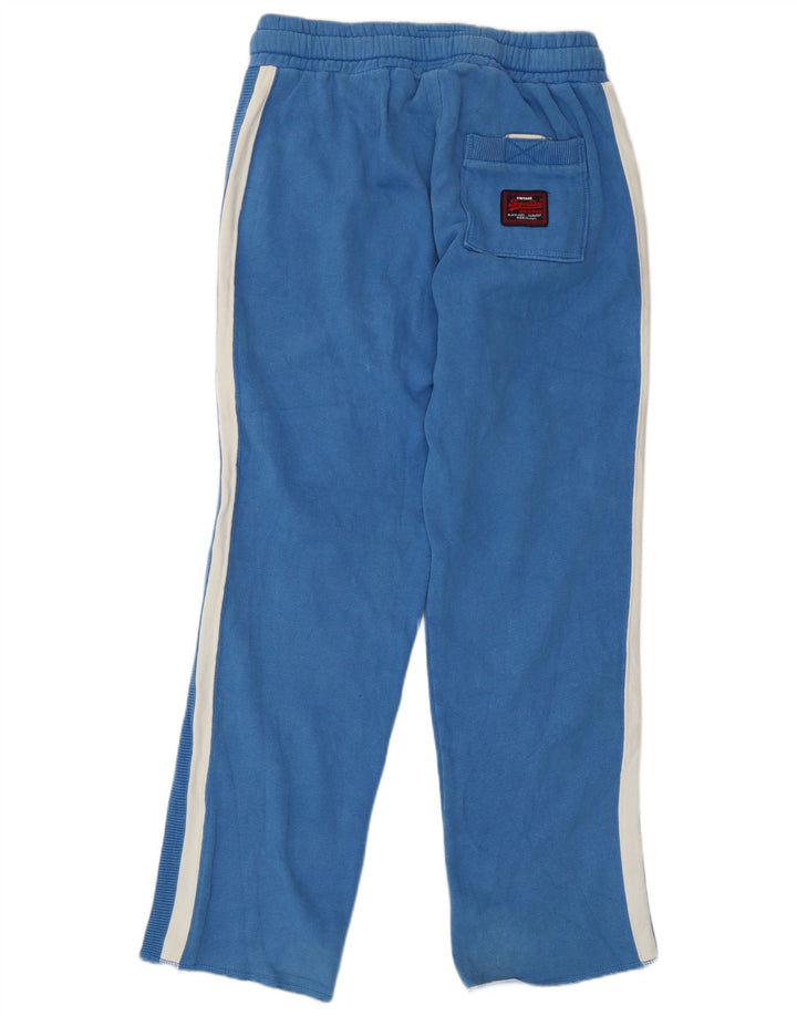 Pantaloni de trening pentru bărbați Superdry, albastru mediu, bumbac color bloc
