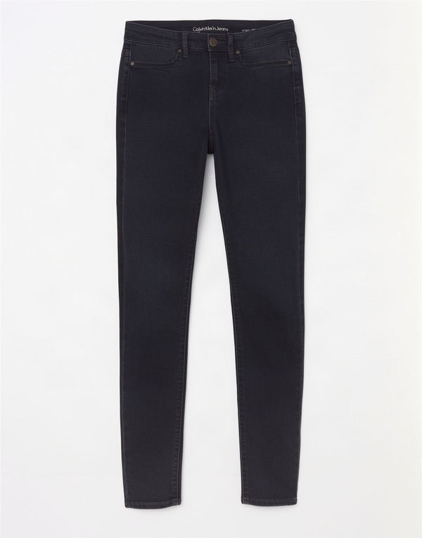 Jeans skinny Calvin Klein pentru femei cu jambiere W27 L28 bumbac bleumarin