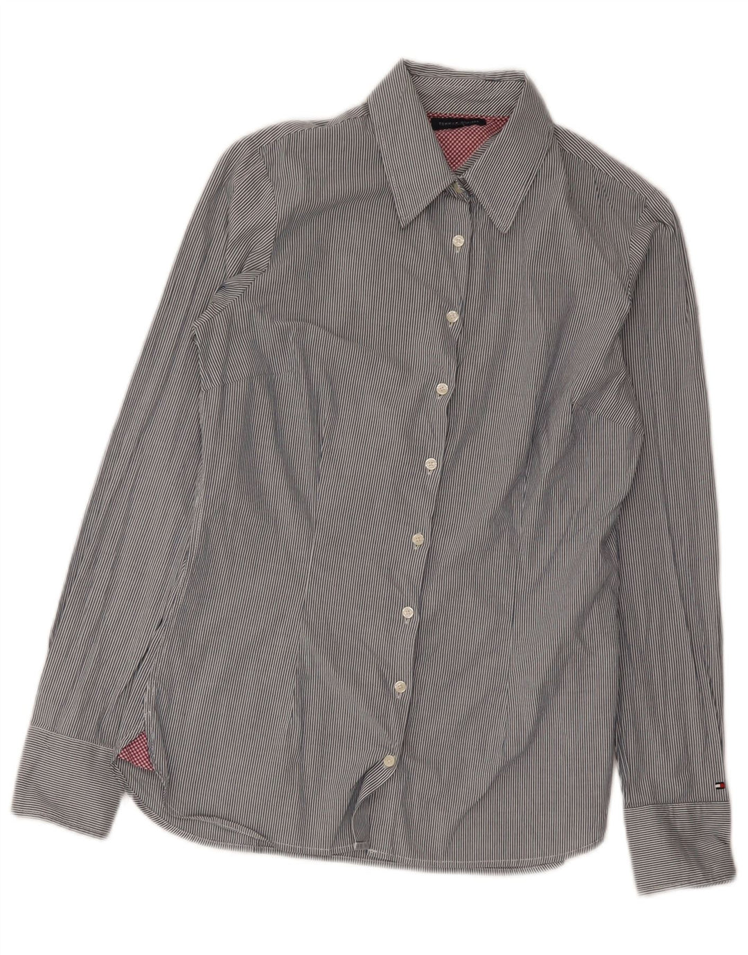 Cămașă Tommy Hilfiger pentru femei US 6 Medium Grey Pinstripe Bumbac