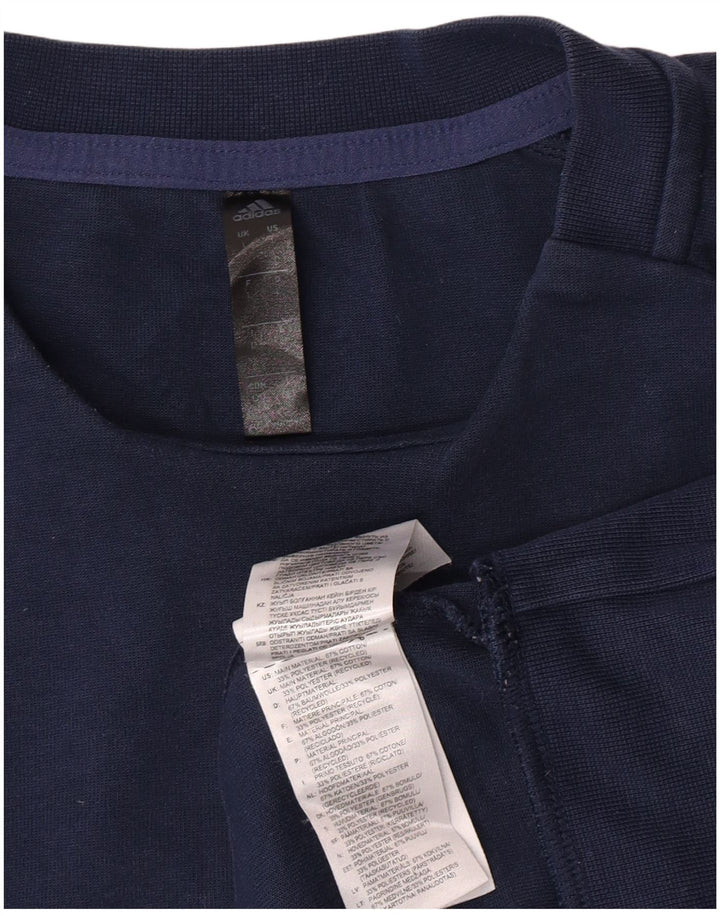 Hanorac grafic pentru bărbați Adidas Pulover mare, albastru bleumarin, bumbac