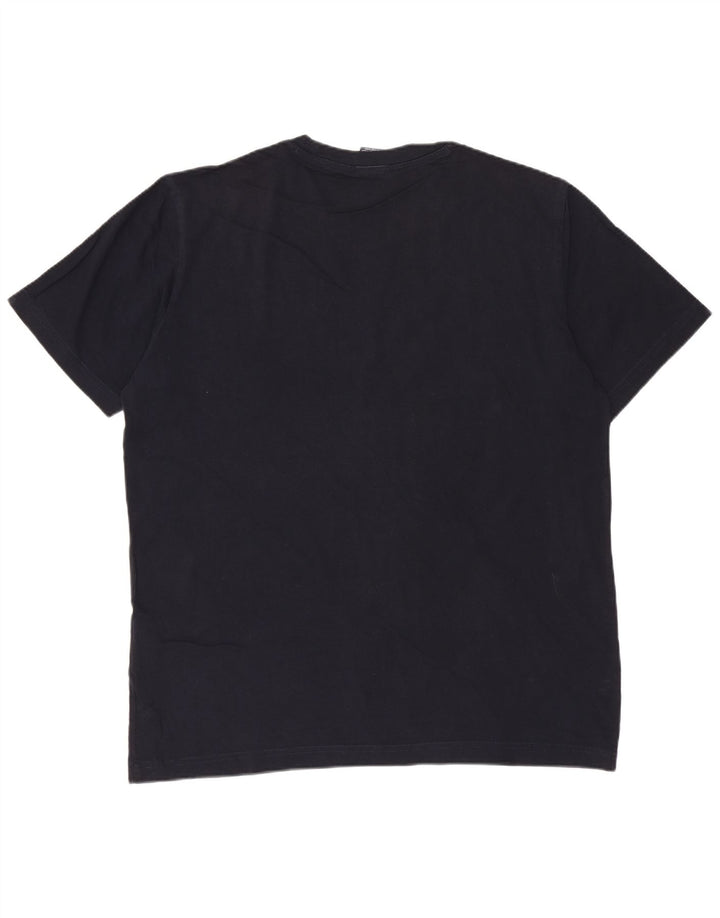 Tricou grafic pentru bărbați Champion Top mediu din bumbac bleumarin