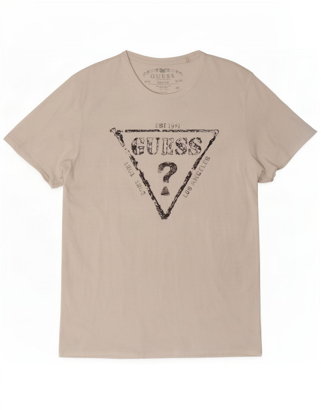 Tricou grafic Guess pentru bărbați Top mediu alb
