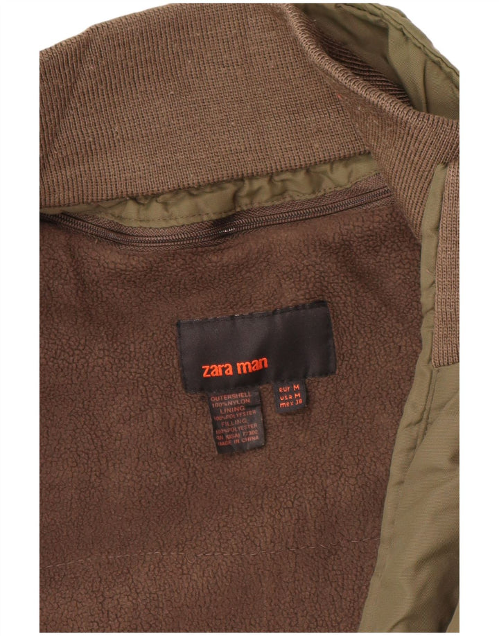 Bomber pentru bărbați ZARA UK 38 Medium Khaki Nylon