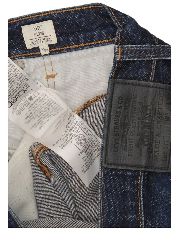 Blugi Levi's 511 Slim pentru bărbați W33 L32 Bumbac albastru