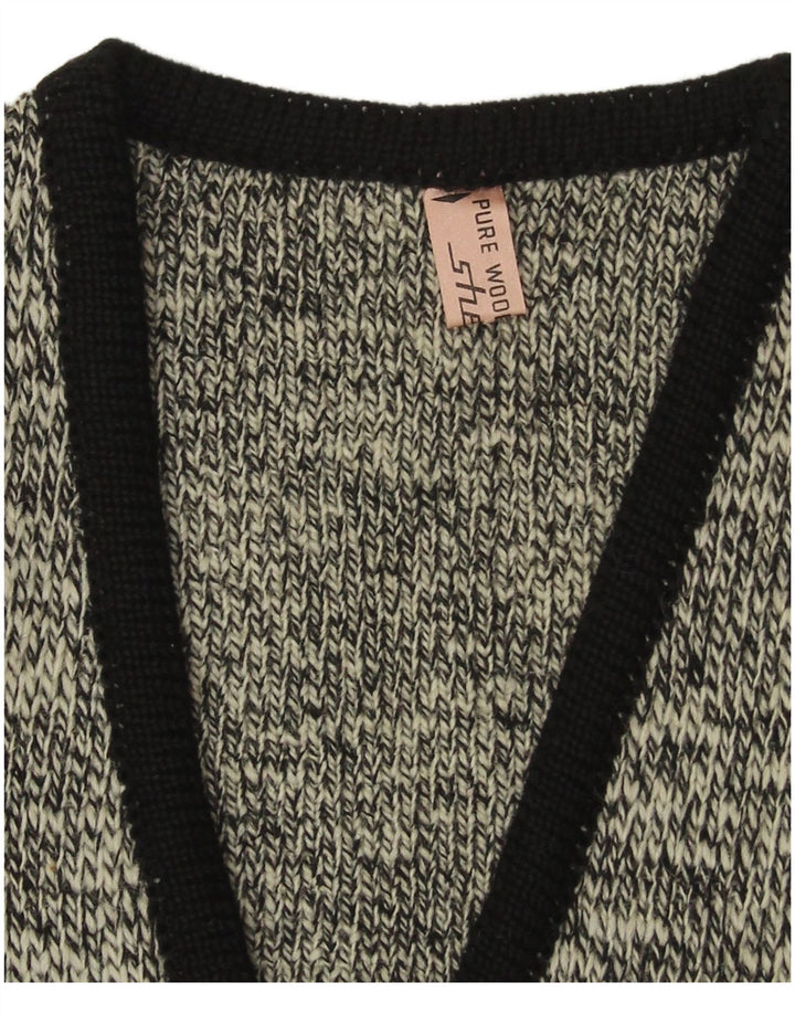 Pulover pentru bărbați Shetland, cu decolteu în V, din lână nouă, albastru marin mic