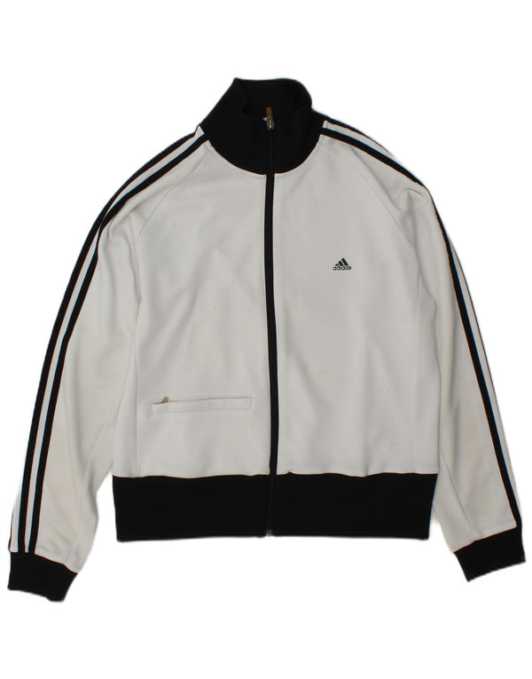 Jachetă de trening pentru femei Adidas UK 18 XL, poliester color bloc alb