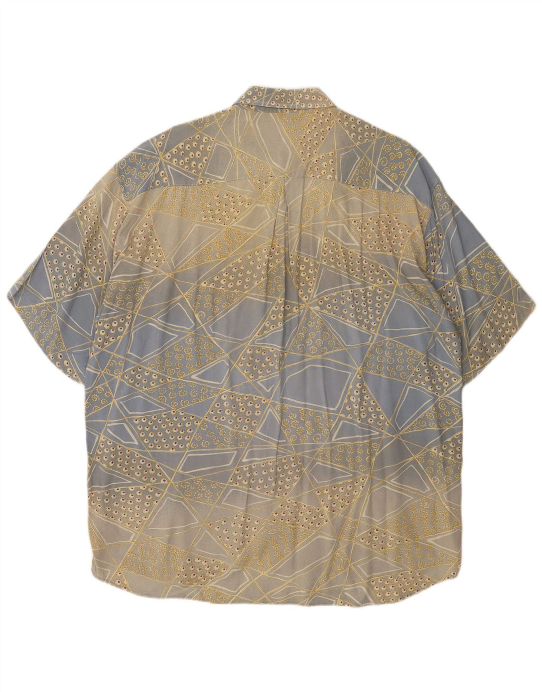 Cămașă cu mânecă scurtă pentru bărbați MAC FASHION, mare, albastră, geometrică