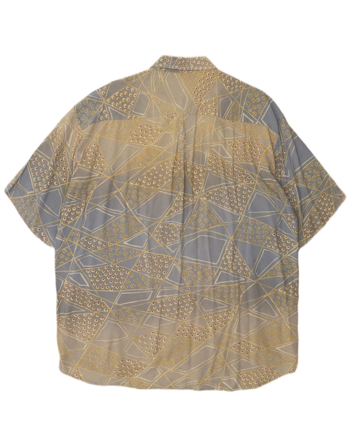 Cămașă cu mânecă scurtă pentru bărbați MAC FASHION, mare, albastră, geometrică