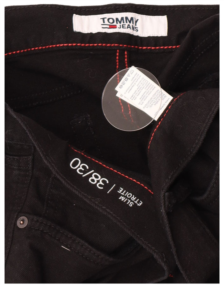 Blugi slim pentru bărbați Tommy Hilfiger W38 L30 bumbac negru