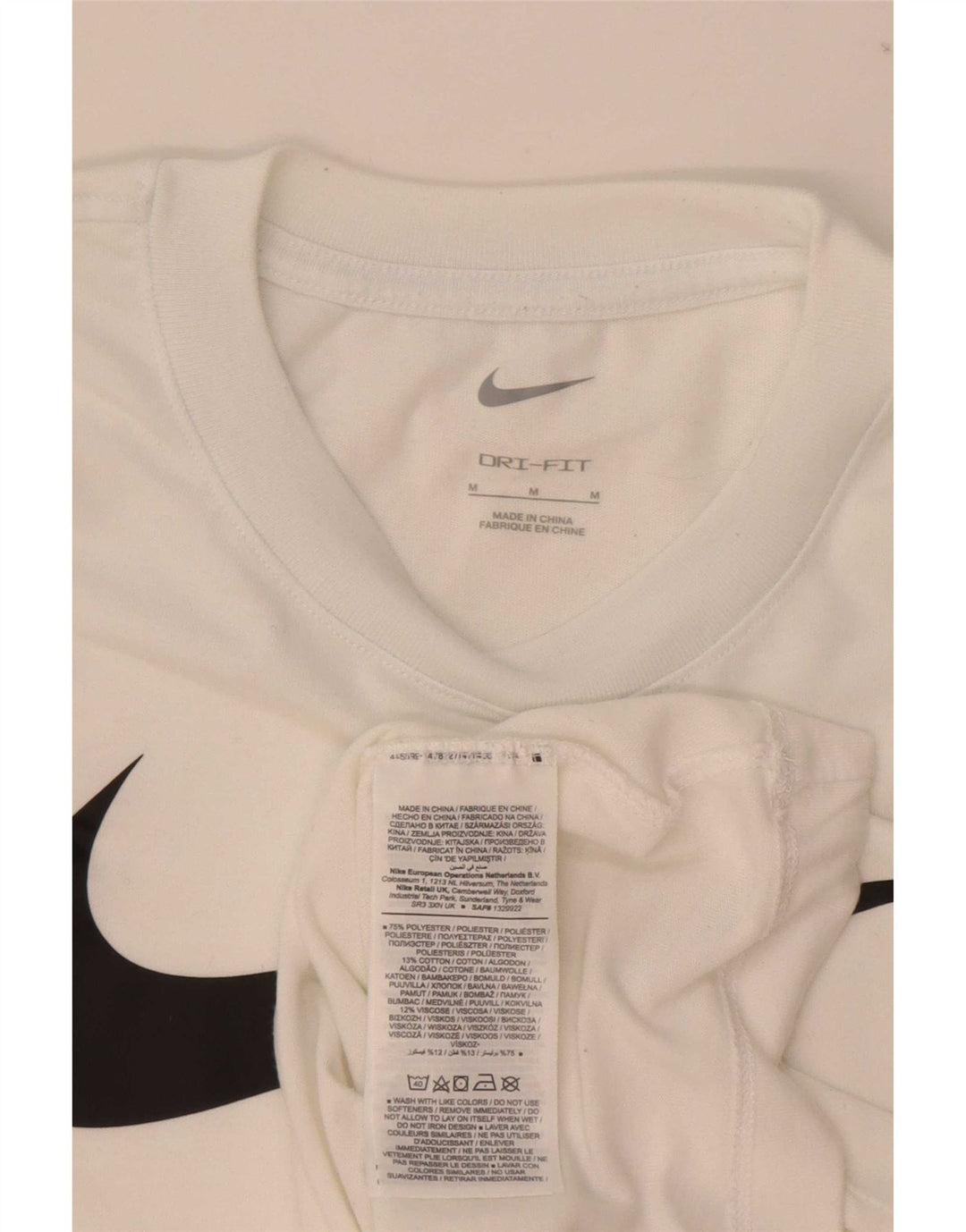 Tricou grafic Nike Dri Fit pentru bărbați Top Medium Alb Poliester
