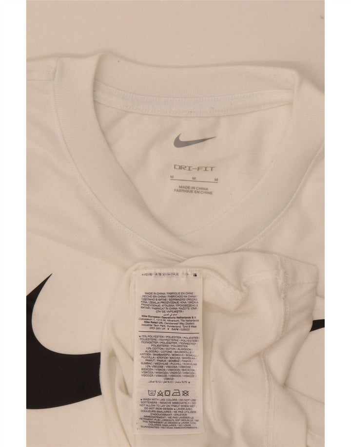 Tricou grafic Nike Dri Fit pentru bărbați Top Medium Alb Poliester