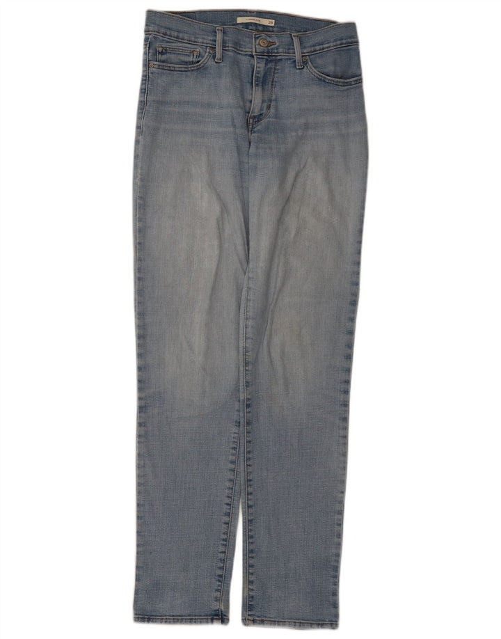Blugi Levi's pentru femei Slimming Slim W28 L32 Blue Bumbac