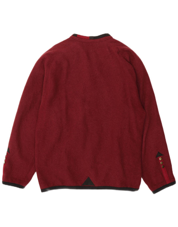 Jachetă vintage pentru bărbați cu 5 nasturi, UK 40, lână burgundy mare