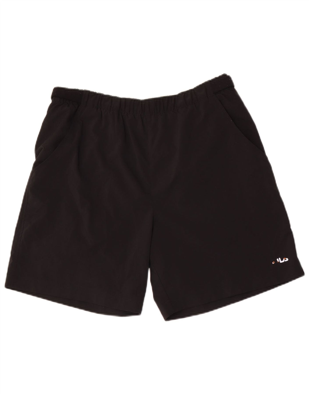 Pantaloni scurți sport Fila pentru bărbați, poliester mediu negru