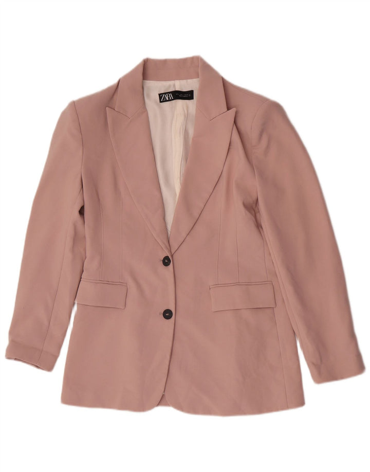 Costum pentru femei Zara, 2 nasturi, 2 piese UK 16 mare L32 L31 roz poliester