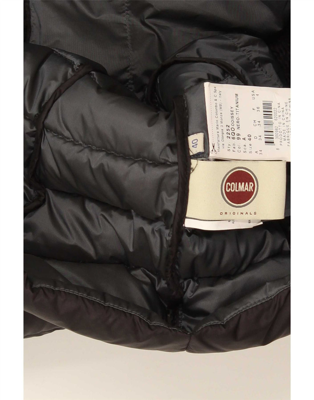 Jachetă căptușită cu glugă Colmar pentru femei IT 40 XS Nylon negru
