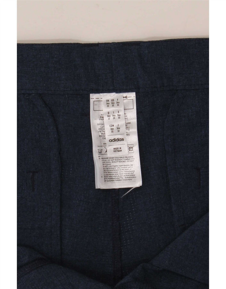 Pantaloni chino drepți pentru bărbați Adidas W36 L28 poliester bleumarin