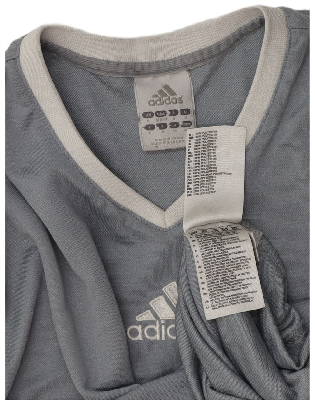 Tricou Adidas Climalite pentru bărbați Top mic, gri, poliester