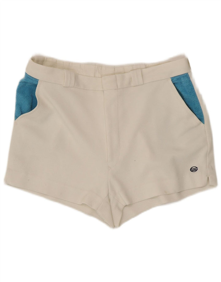 Pantaloni scurti casual pentru femei Elite IT 50 Large W34 Poliester color bloc alb