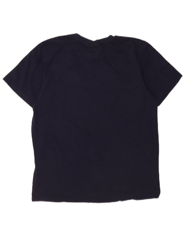 Tricou cu grafică pentru bărbați Fila Top Mediu Bleumarin Bumbac Colorblock