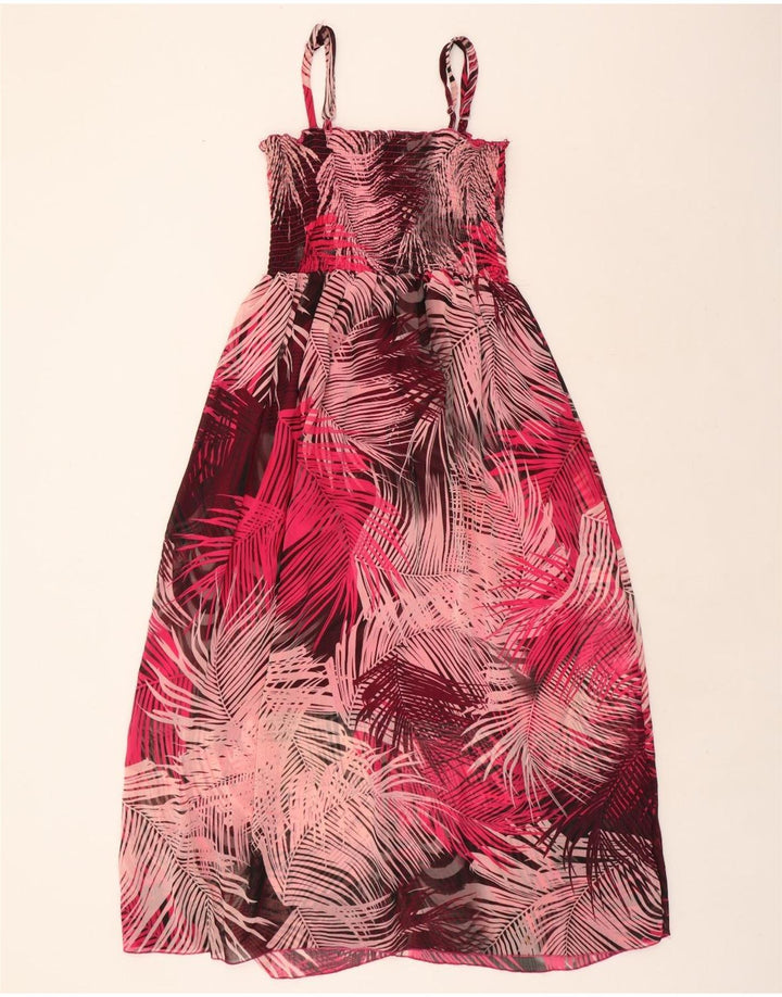 JANINA Womens Maxi Sundress IT 50/52 XL Pink Floral Polyester Vintage JANINA and Second-Hand JANINA from Messina Hembry 