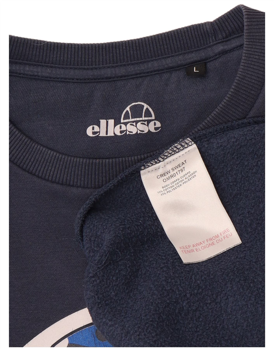 Hanorac pentru bărbați Ellesse Pulover mare din bumbac bleumarin